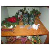 Collection of decorative tins, faux...