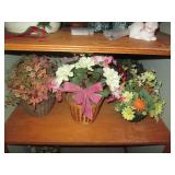 Collection of decorative tins, faux...