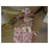 Vintage bean bag chairs, table lamp...