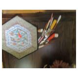 Vintage Wood single drawer Side tab...