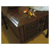 Vintage Wood single drawer Side tab...