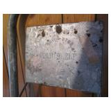 Metal step ladder with wood folding ladder