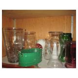 Lot of assorted vases and glassware...