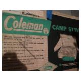 Coleman camp stove and lantern...