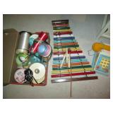 Vintage toys, ring toss, ribbon, an...