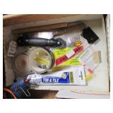 Variety of household hardware, plum...