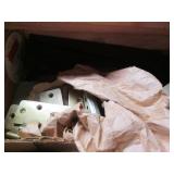 Drawer of assorted hardware, rulers...