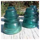 LARGE LOT OF BLUE INSULATORS