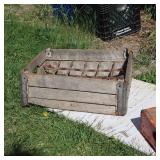 Vintage wooden and metal crate