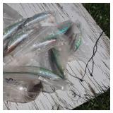 Vintage tackle box with vintage lures and other accessories