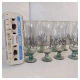 11 pc Hurricane glass set Bourbon Street