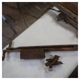 ANTIQUE HAND PLANTER AND VINTAGE CRYSTAL DOOR KNOBS