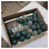 LARGE LOT OF BLUE AND WHITE INSULATORS