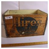 VINTAGE ** HIRES ROOT BEER ** WOODEN CRATE