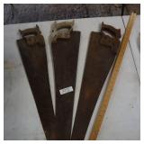 Lot of 3 vintage hand saws