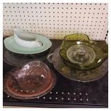 19 PC VINTAGE GLASS + CERAMIC KITCHEN WARE