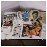 LOT OF OLD VINTAGE ADS AND CELEBRITY MEMORABILIA