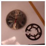 METAL ** CLOCK SAW BLADE ** VINTAGE BURNER