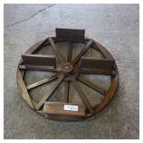 UNIQUE WOODEN WHEEL SHELF DISPLAY