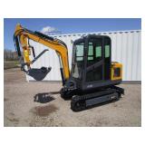 AGT Industrial MY50R Excavator w/Side Swing Boom & Hydraulic Thumb
