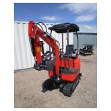 AGT Industrial QK18K-C Excavator w/Kubota Diesel, Side Swing Boom & Hydraulic Thumb