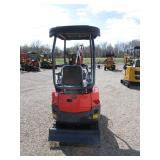 AGT Industrial QK18K-C Excavator w/Kubota Diesel, Side Swing Boom & Hydraulic Thumb