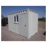 7x10 Storage Container/Jobsite Office w/Side Walk in Door & Window
