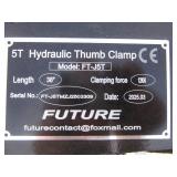 Future 5ton Excavator 38" Hydraulic Thumb