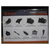 AGT Industrial 9pc Mini Excavator Attachment Set