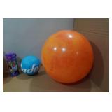 Assorted Toys - Bubble Machine, Water Bottle, Volleyball, Bouncy Ball