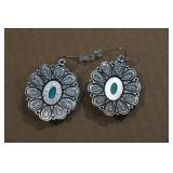 Squash Blossum Turquoise Necklace and Earrings
