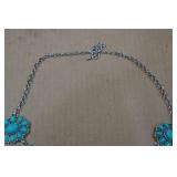 Squash Blossum Turquoise Necklace and Earrings