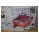 Copper 5-Piece 9.5" Square Casserole Pan