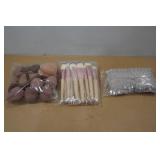 Makeup Brush, Sponge and Pad Set