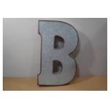 "B" Metal Sign