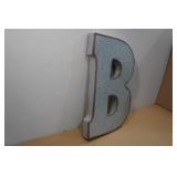 "B" Metal Sign