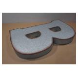 "B" Metal Sign