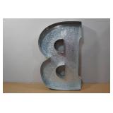 "B" Metal Sign
