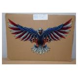 Metal USA Flag Eagle Wall Décor