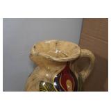 Large Decorative Clay Plate and Vase