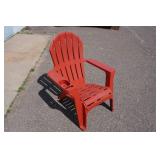 Red Plastic Adirondack Chair