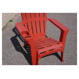 Red Plastic Adirondack Chair
