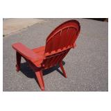 Red Plastic Adirondack Chair