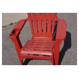 Red Plastic Adirondack Chair