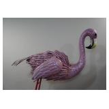 Metal Pink Flamingo Yard Décor