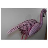 Metal Pink Flamingo Yard Décor