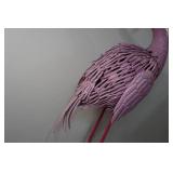 Metal Pink Flamingo Yard Décor