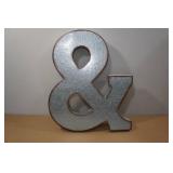 "&" Metal Sign