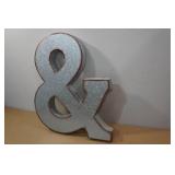 "&" Metal Sign
