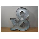"&" Metal Sign